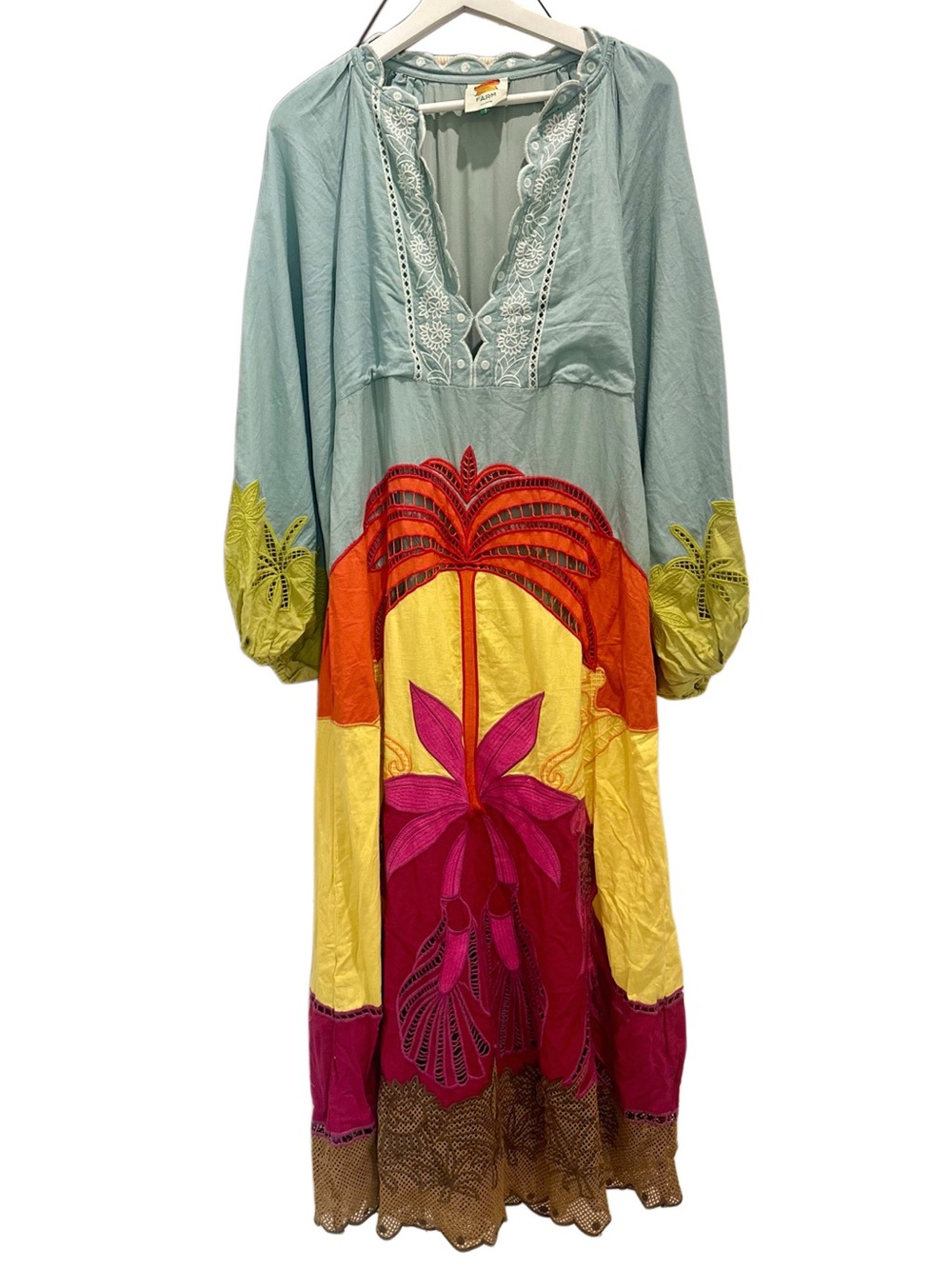 FARM Rio Usiacuri Multicolor Richelieu Maxi Dress, XS S - Picture 7 of 10